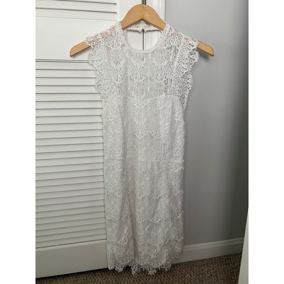 Free People Dresses & Skirts - NWT Free People Daydream Mini Dress High Neck Wedding Coquette Feminine Size XS